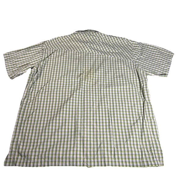 Cabelas Shirt Men's XL Green Plaid Guide Wear Nylon Button Down Lightweight Fish - Picture 3 of 7